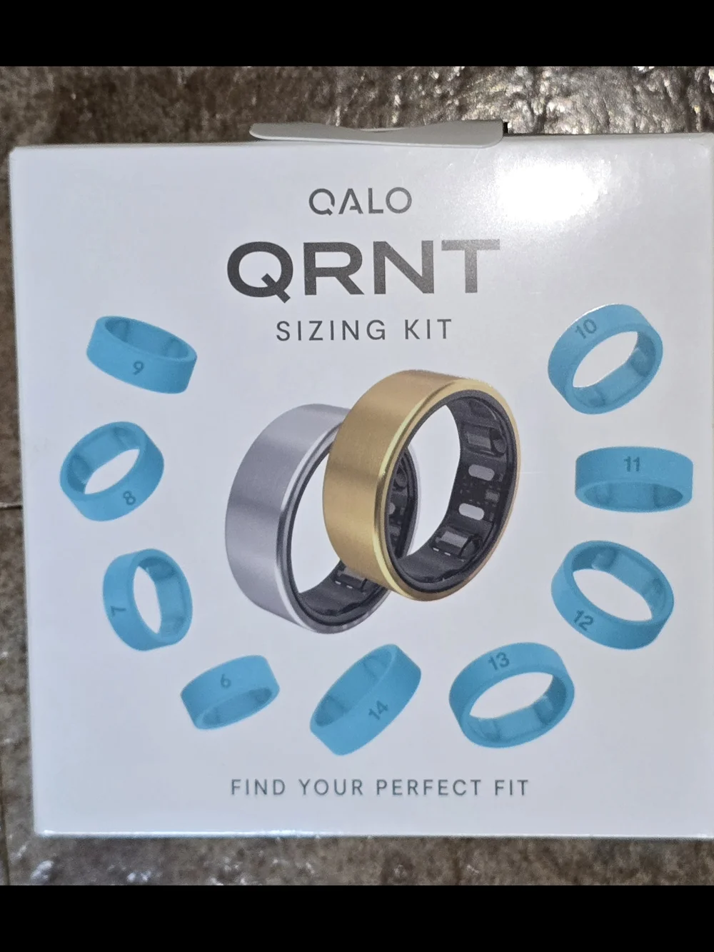 New QALO Ring Sizing Kit Set Ring Sizer, Sizes 6-14, Blue (Ring Not Included)